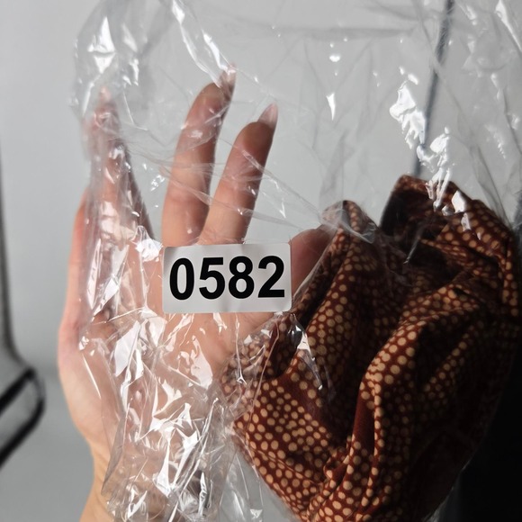 Vtg Y2K Forever 21 Sz S Swirl Dot Print V Neck Tank Top Brown Tan Sleeveless - Picture 7 of 7